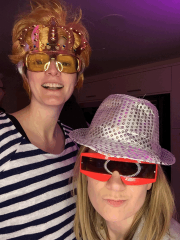Friends making a GIF at a house party with GIFIT